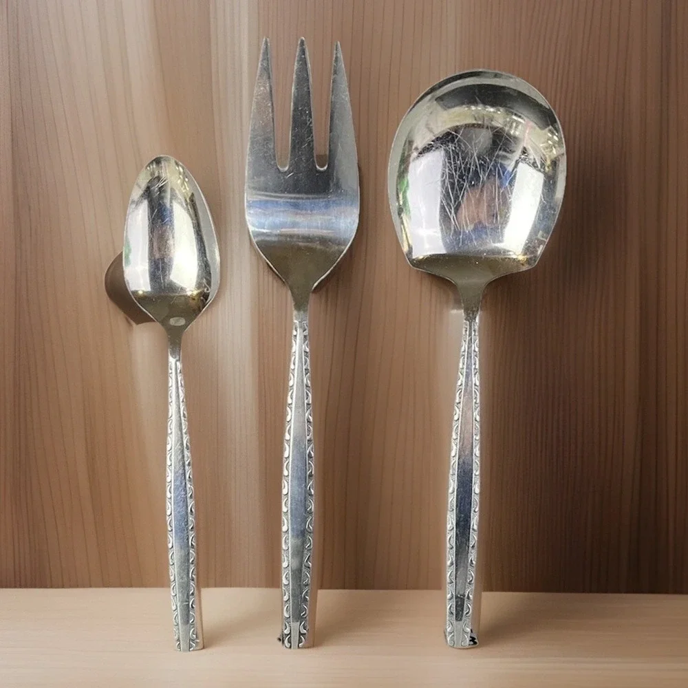 International Silver Luxury Stainless Flatware INS174 Spoon Serving Spoon Fork